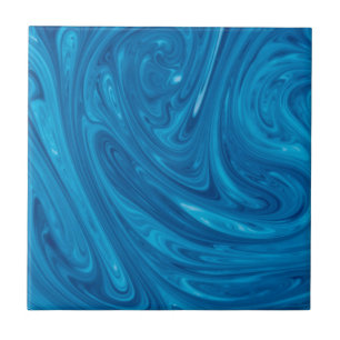 Blue Swirl Marble Tile