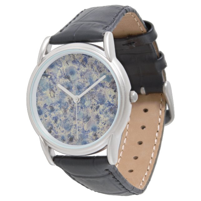 Blue Swirl Men's Watch (Angled)