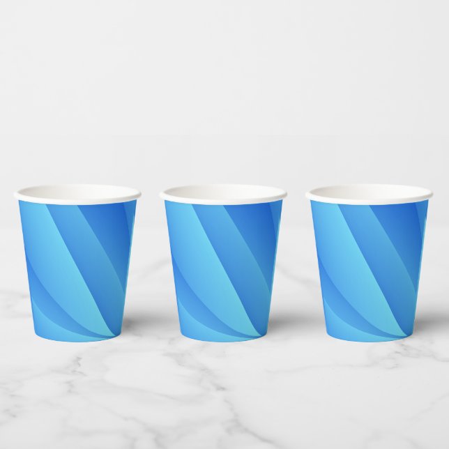 Blue Swirl Paper Cups (Multi)