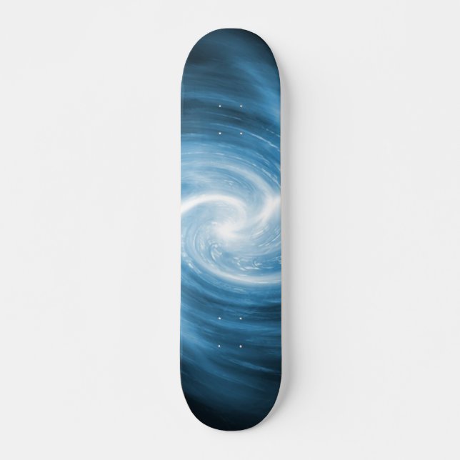 blue swirl skateboard (Front)