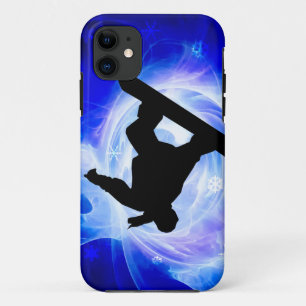 Blue Swirl Snowstorm Snowboard Case-Mate iPhone Case