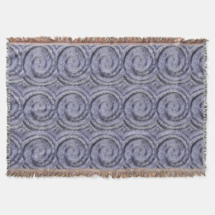 Blue Swirl Throw Blanket
