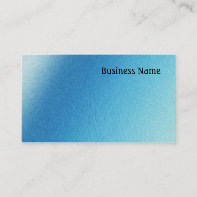 Blue swirled business card (Front)