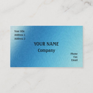Blue swirled business card