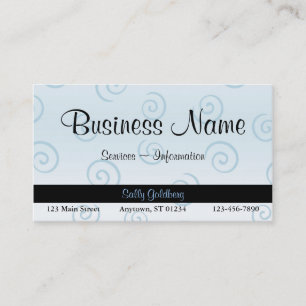Blue Swirls Business Card