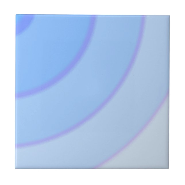 Blue Swirls Ceramic Tile (Front)
