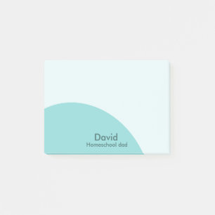 Blue swirls homeschool dad post-it notes