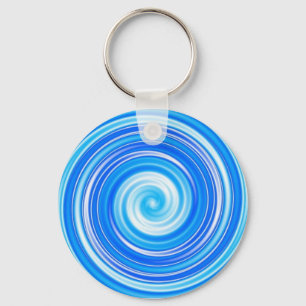 Blue swirls key ring