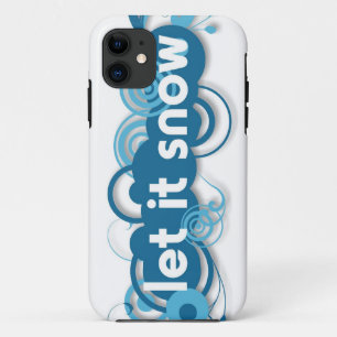 Blue swirls Let it Snow Case-Mate iPhone Case