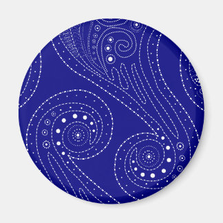 Blue swirls magnet