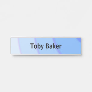 Blue Swirls Name Plate