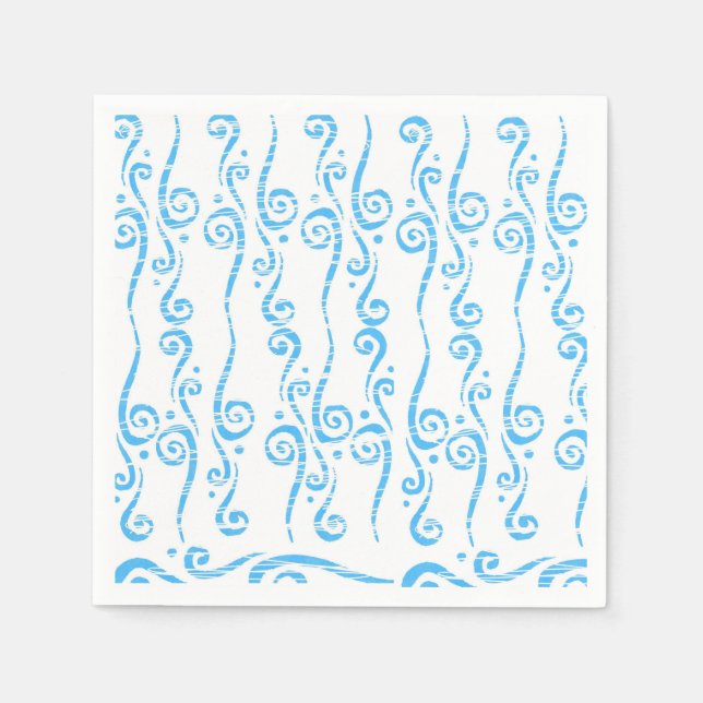 Blue Swirls Napkins (Front)