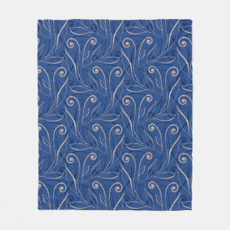 Blue Swirls Pattern Fleece Blanket
