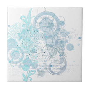 Blue Swirls Tile