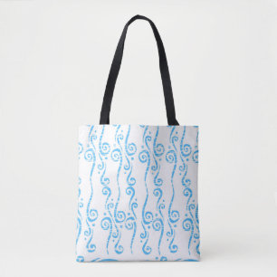 Blue Swirls Tote Bag
