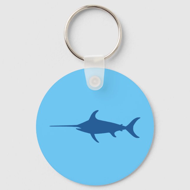 Blue Swordfish Key Ring (Front)