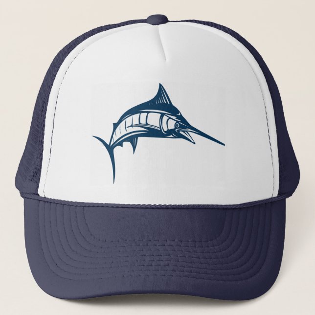 Blue Swordfish Trucker Hat (Front)
