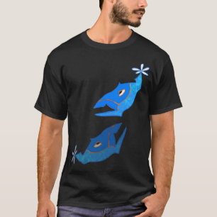 blue symmetrical fish T-Shirt