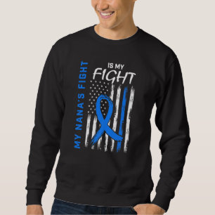 Blue T2 Nana Type 2 Diabetes Awareness American Fl Sweatshirt