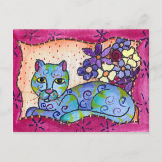 Blue Tabby Cat Postcard