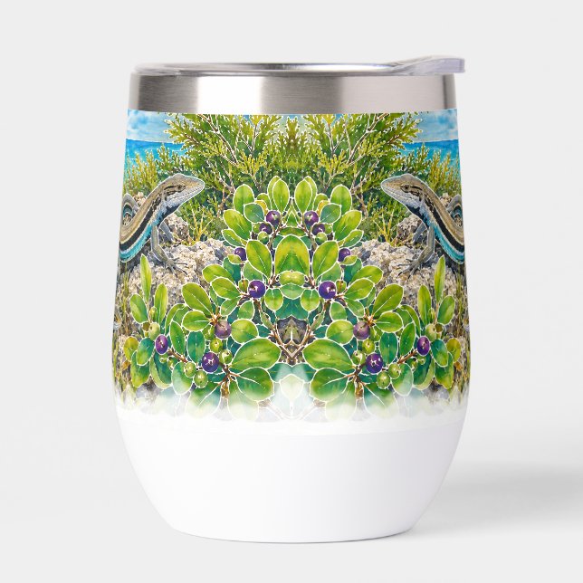 Blue-Tail Lizard Wine Tumbler (Left)