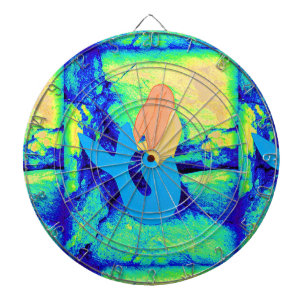 blue-tail mermaid design dartboard