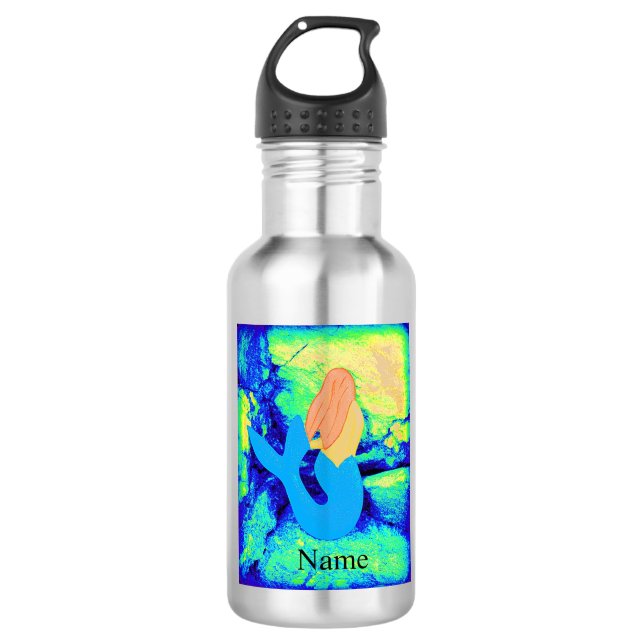 blue-tail mermaid design skin for iPod touch 4G 532 Ml Water Bottle (Front)