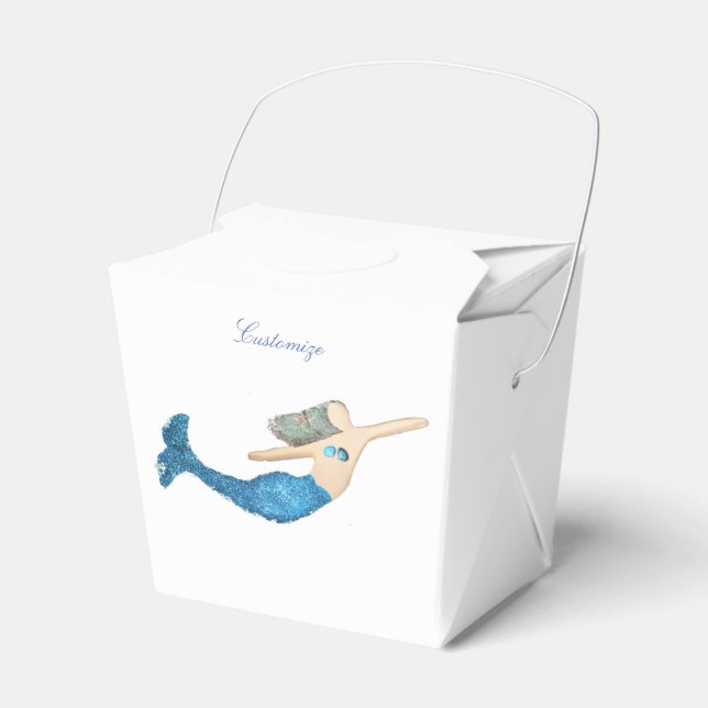 Blue-tail Mermaid Swimming Thunder_Cove Favour Box (Front Side)
