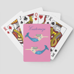 Blue-tail Mermaid Swimming Thunder_Cove Playing Cards