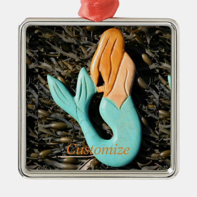 Blue-tail Mermaid Thunder_Cove Metal Tree Decoration (Front)