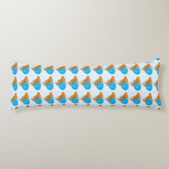 blue tail mermaids body cushion (Front)