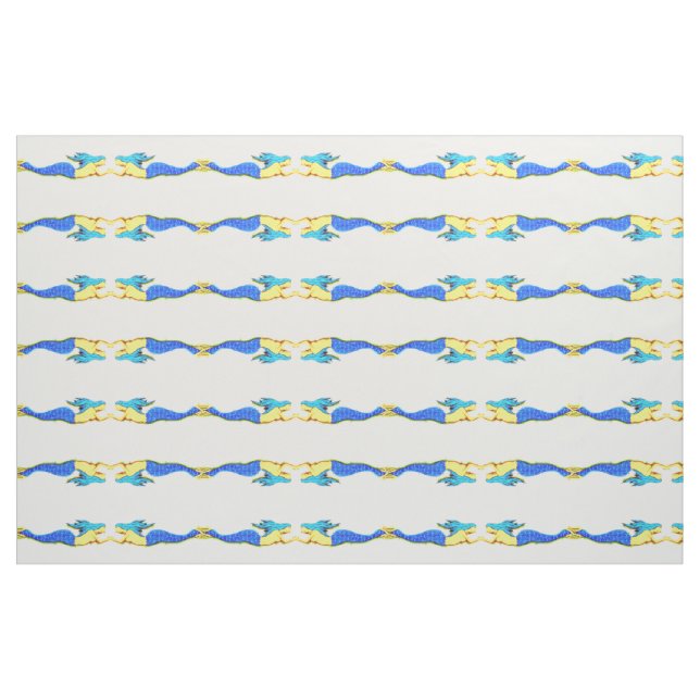 blue-tail mermaids pattern #2 fabric (Fat Quarter)