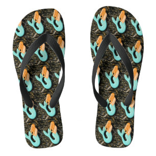 blue-tailed redheaded mermaids jandals