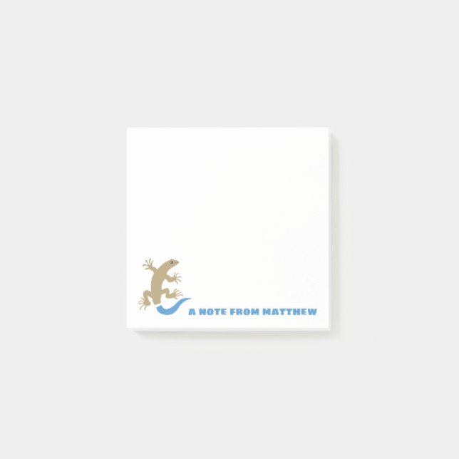 Blue Tailed Skink Personalised Post-It Notes Pad (Front)