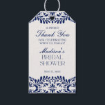 Blue Talavera Tile Fiesta Bridal Shower Favour Gift Tags<br><div class="desc">Everyone loves a fiesta! This collection is a stunning blend of elegance and cultural heritage, inspired by the traditional Mexican Talavera tile patterns. The vibrant blue floral border exudes sophistication and a touch of festive charm, making it perfect for your Spanish or Mexican inspired celebration. Whether you're hosting a grand...</div>