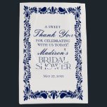Blue Talavera Tile Fiesta Bridal Shower Favours Medium Gift Bag<br><div class="desc">Everyone loves a fiesta! This collection is a stunning blend of elegance and cultural heritage, inspired by the traditional Mexican Talavera tile patterns. The vibrant blue floral border exudes sophistication and a touch of festive charm, making it perfect for your Spanish or Mexican inspired celebration. Whether you're hosting a grand...</div>