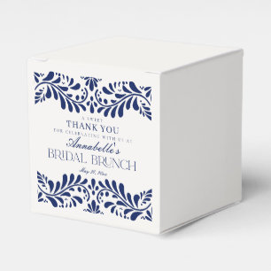 Blue Talavera Tile Spanish Fiesta Bridal Brunch Favour Box