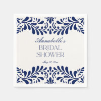 Blue Talavera Tile Spanish Fiesta Bridal Shower