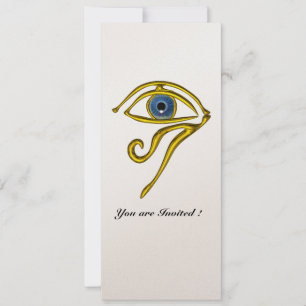 BLUE TALISMAN,Black and Gold Metallic Invitation