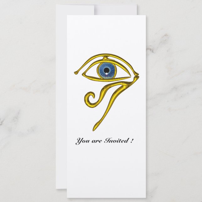 BLUE TALISMAN,Black and Silver Metallic Invitation (Front)