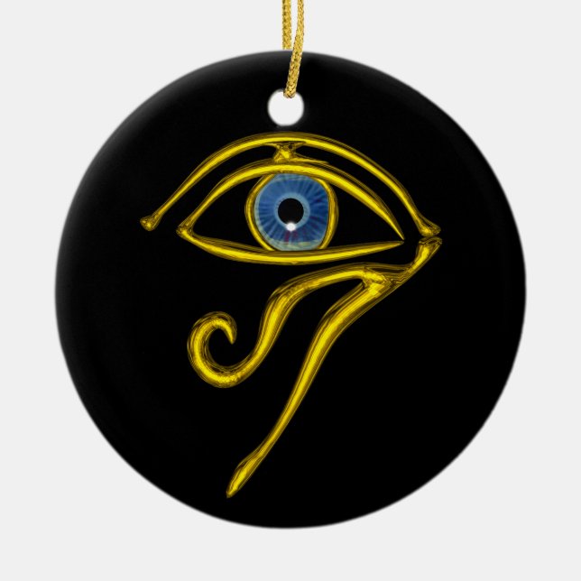 BLUE TALISMAN , Black Ceramic Tree Decoration (Front)