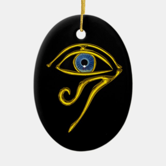 BLUE TALISMAN , Black Ceramic Tree Decoration (Front)