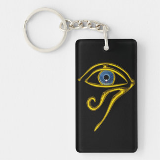 BLUE TALISMAN / EYE OF HORUS ,Black Key Ring
