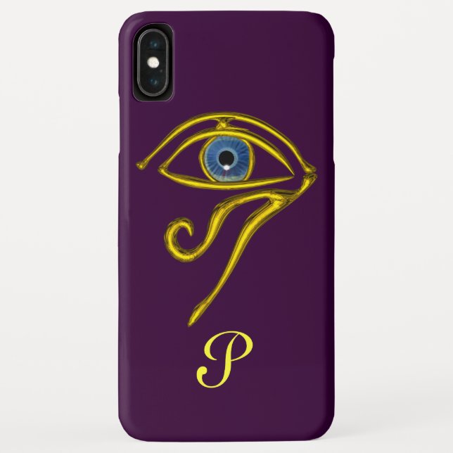 BLUE TALISMAN GOLD HORUS EYE MONOGRAM Purple Case-Mate iPhone Case (Back)