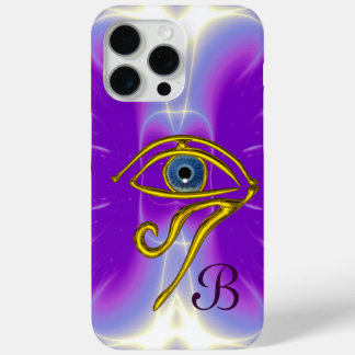 BLUE TALISMAN GOLD HORUS EYE MONOGRAM Purple iPhone 15 Pro Max Case