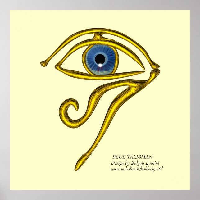 BLUE TALISMAN / GOLD HORUS EYE POSTER (Front)