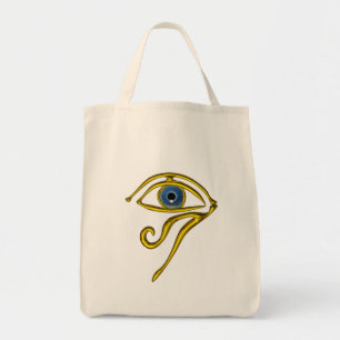 BLUE TALISMAN / GOLD HORUS EYE TOTE BAG