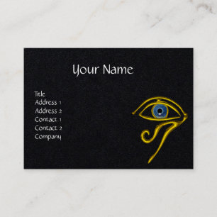 BLUE TALISMAN HORUS EYE Divinity Black Paper Business Card