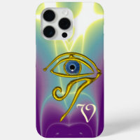 BLUE TALISMAN HORUS EYE MONOGRAM Teal, Purple