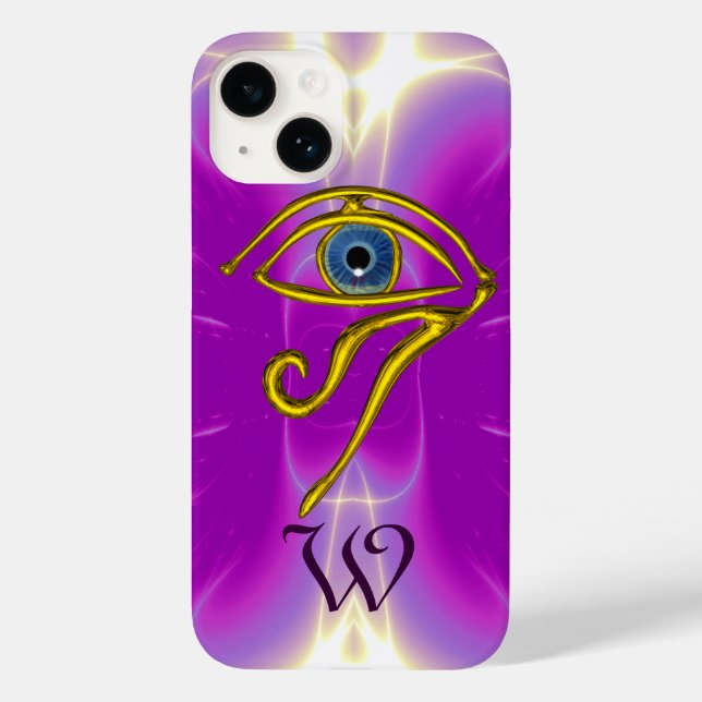BLUE TALISMAN MONOGRAM  Pink Fuchsia Purple Case-Mate iPhone Case (Back)